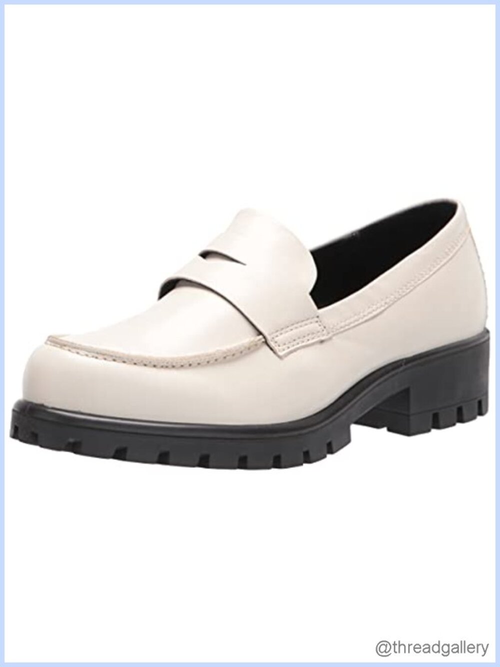 Full-Grain Leather Penny Loafers Round Toe Slip-On Comfort Flats